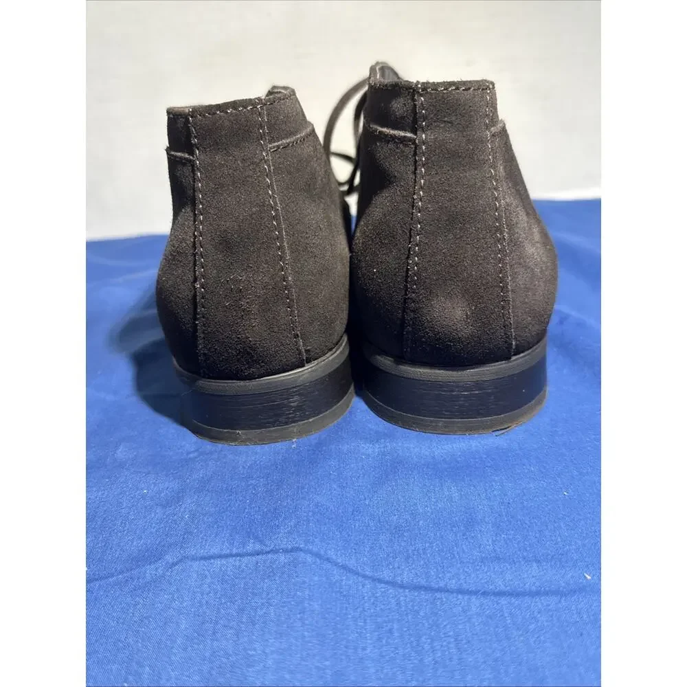 Calvin Klein Ballard Chukka Boots Mens 9 Dark Brown Suede Lace Up Ankle
